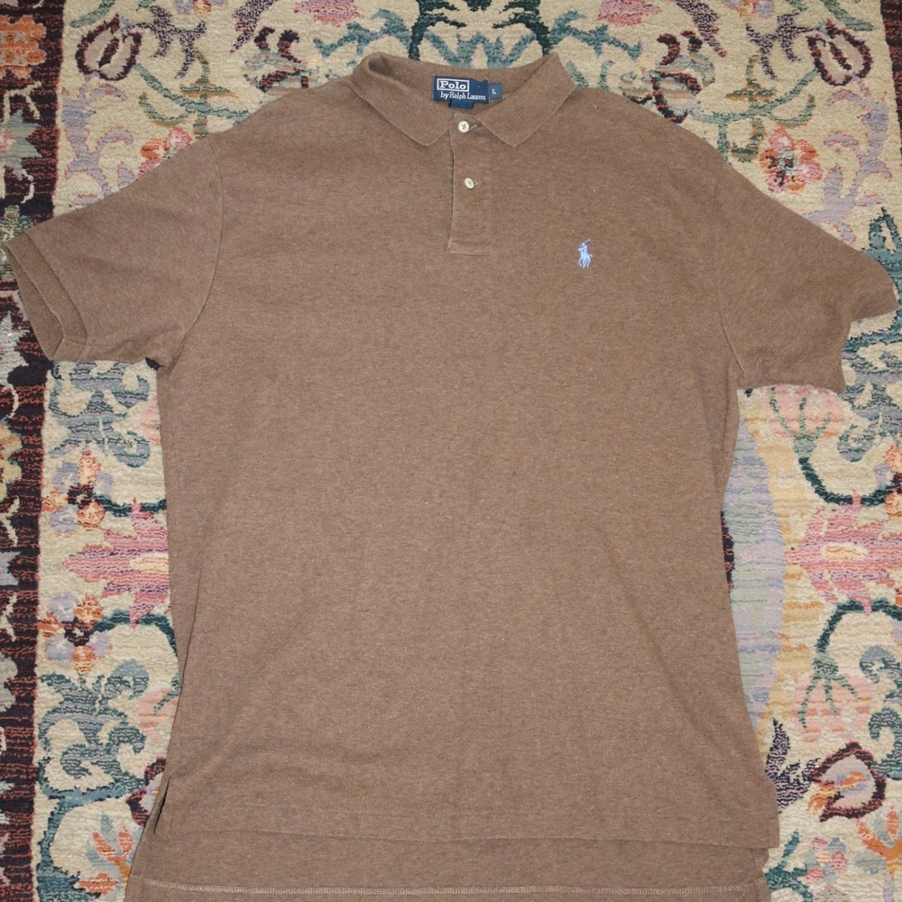 Brown Ralph Lauren Short Sleeve Polo Shirt